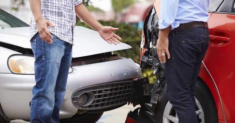 Car Collision on Road